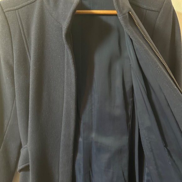 Theory Navy Wool Coat medium - Picture 4 of 4